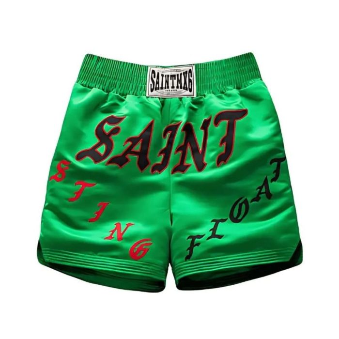 Saint Black Green Shorts Front saint black green shorts front view